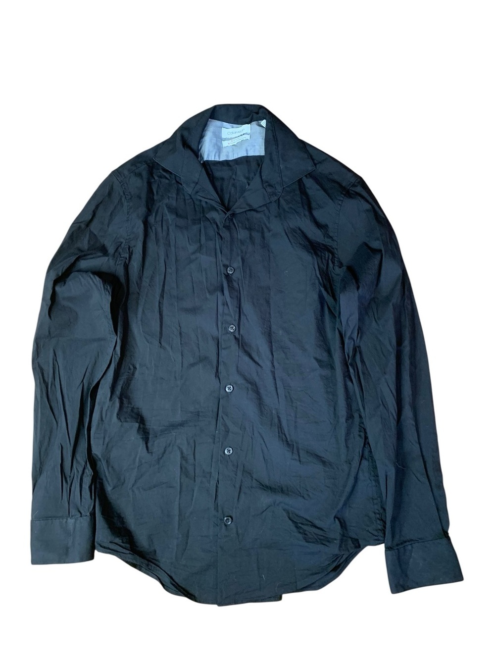 Calvin Klein Extra Slim Fit Button Down Dress Shirt - Black - Size 15 32/33